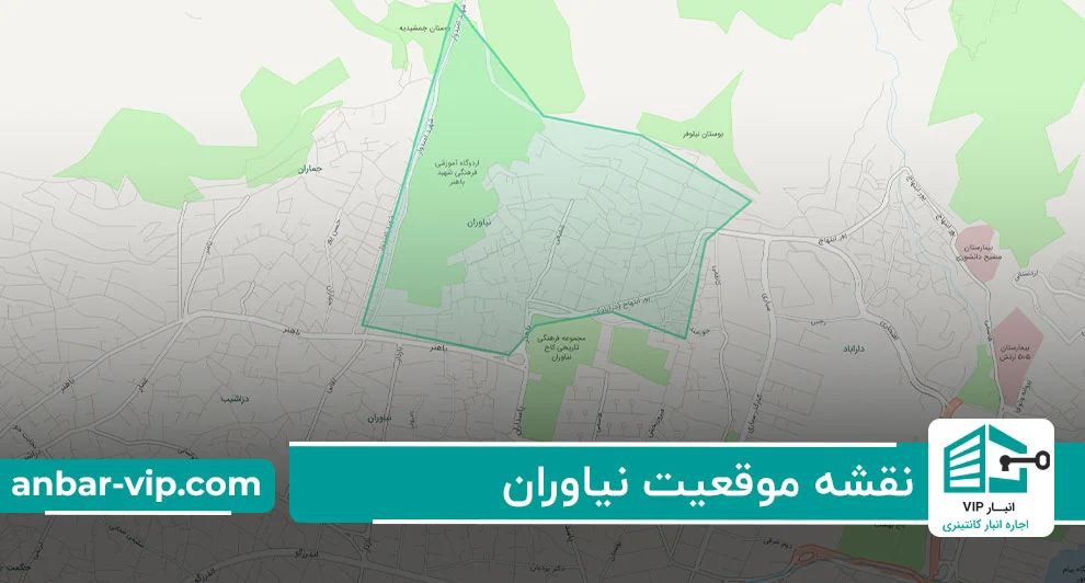نقشه موقعیت نیاوران