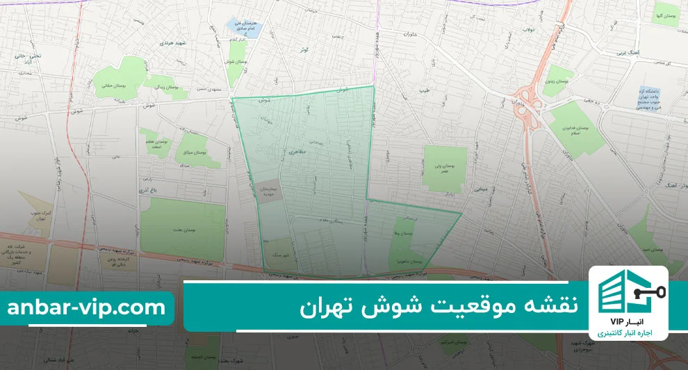 موقعیت شوش تهران